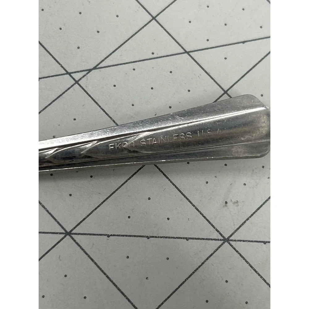 Ekco EKS7 Chevron Stainless Steel Flatware Cocktail Seafood Forks Teaspoon 9pcs